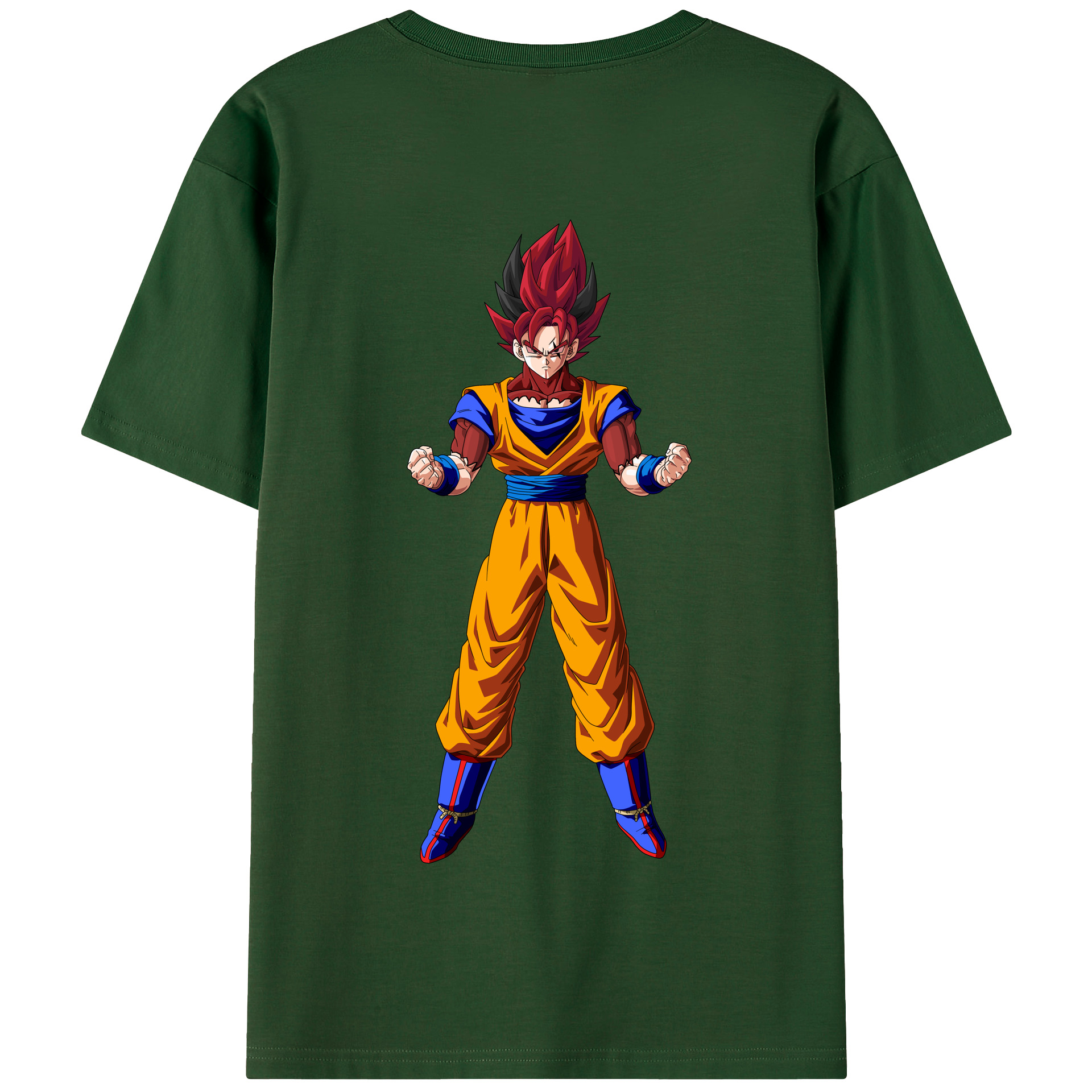（画像用） ドラゴンボール 孫悟空（そん ごくう）Son Goku カカロット DRAGON BALL Kakarotto 綿100％半袖Tシャツ（背面プリント）